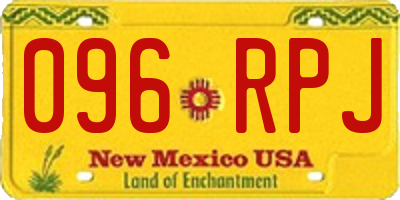 NM license plate 096RPJ