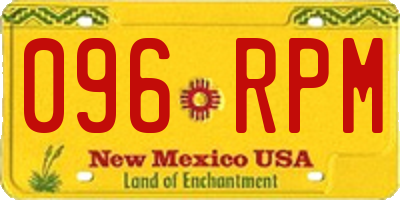 NM license plate 096RPM