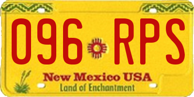NM license plate 096RPS
