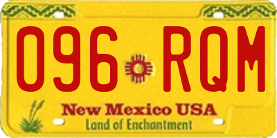 NM license plate 096RQM