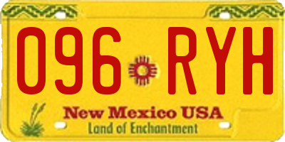 NM license plate 096RYH