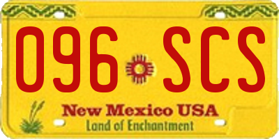 NM license plate 096SCS