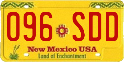 NM license plate 096SDD