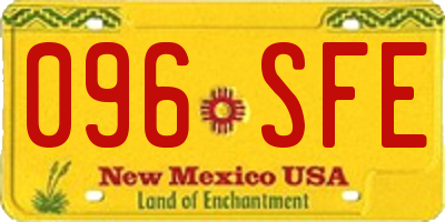 NM license plate 096SFE