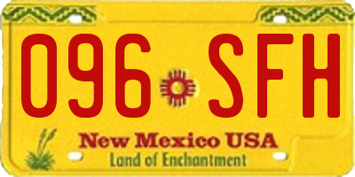 NM license plate 096SFH