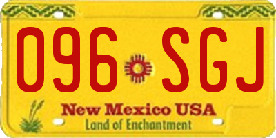 NM license plate 096SGJ