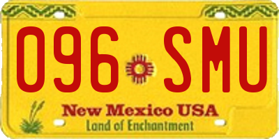 NM license plate 096SMU