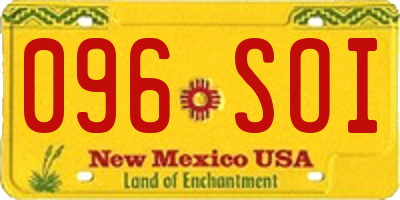 NM license plate 096SOI