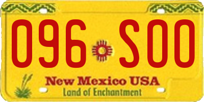 NM license plate 096SOO