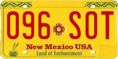 NM license plate 096SOT