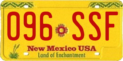 NM license plate 096SSF