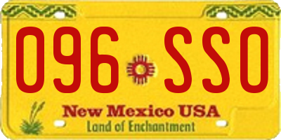 NM license plate 096SSO