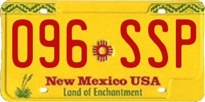 NM license plate 096SSP