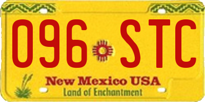 NM license plate 096STC