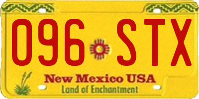 NM license plate 096STX