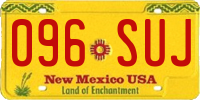 NM license plate 096SUJ