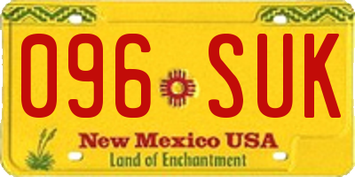 NM license plate 096SUK