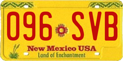 NM license plate 096SVB
