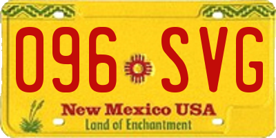 NM license plate 096SVG
