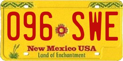 NM license plate 096SWE