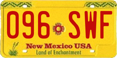 NM license plate 096SWF