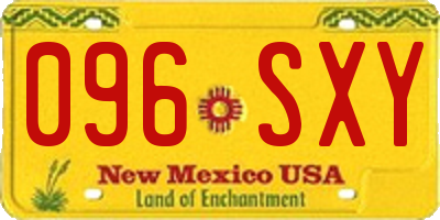 NM license plate 096SXY