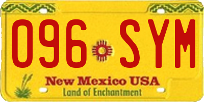 NM license plate 096SYM