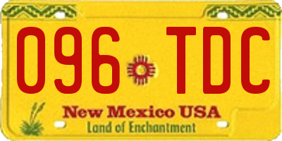 NM license plate 096TDC