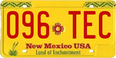 NM license plate 096TEC
