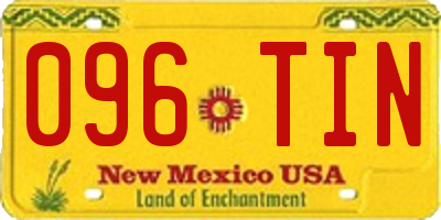 NM license plate 096TIN