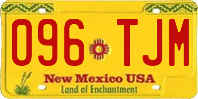NM license plate 096TJM
