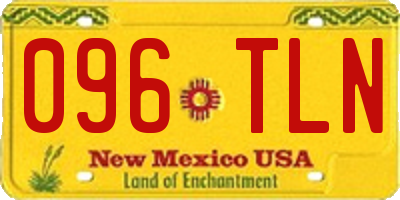 NM license plate 096TLN