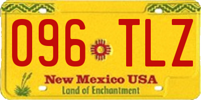 NM license plate 096TLZ