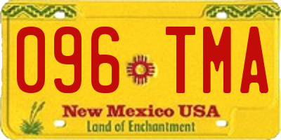 NM license plate 096TMA