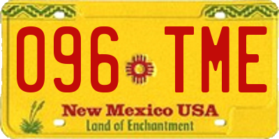 NM license plate 096TME