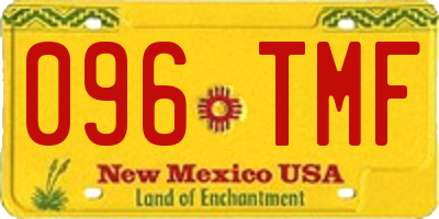 NM license plate 096TMF