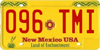 NM license plate 096TMI