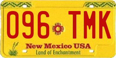 NM license plate 096TMK