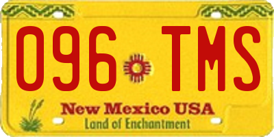 NM license plate 096TMS