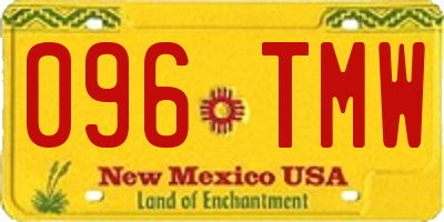 NM license plate 096TMW