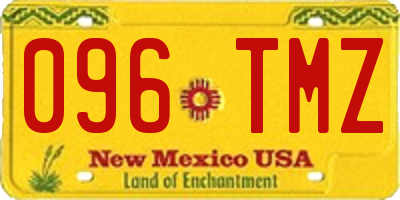 NM license plate 096TMZ