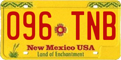 NM license plate 096TNB