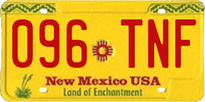 NM license plate 096TNF