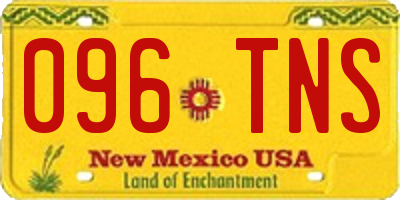 NM license plate 096TNS