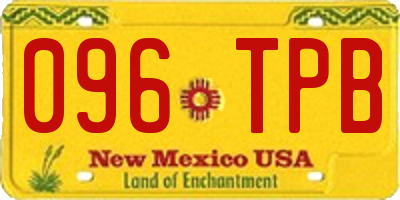 NM license plate 096TPB