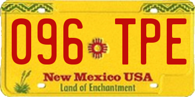 NM license plate 096TPE