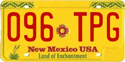 NM license plate 096TPG
