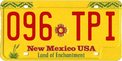 NM license plate 096TPI