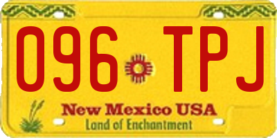 NM license plate 096TPJ