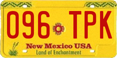 NM license plate 096TPK